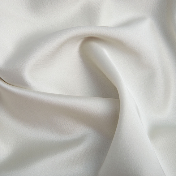 Тканина костюмна атласна Scarlett, 140 см, 495 гр/м2, для одягу, плаття, костюмів, спідниць крем, фото 2