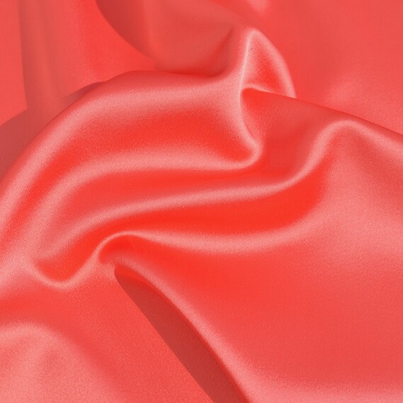 Suit fabric satin Scarlett корал, фото 1 Suit fabric satin Scarlett корал, фото 1