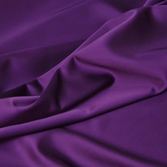 Тканина костюмна атласна Scarlett, 140 см, 495 гр/м2, для одягу, плаття, костюмів, спідниць V-23 фіолет, фото 1