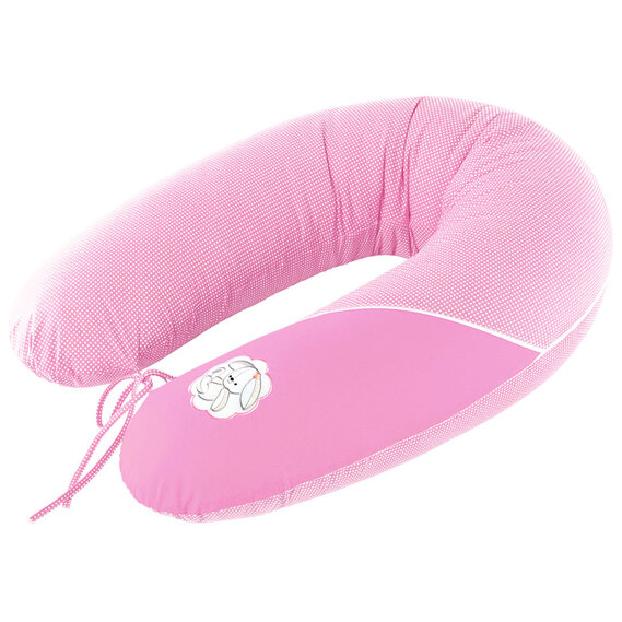 Nursing pillow Standard ТM PAPAELLA 30х190 см горошок рожевий , фото 1