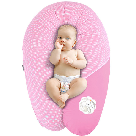 Nursing pillow Standard ТM PAPAELLA 30х190 см горошок рожевий , фото 4
