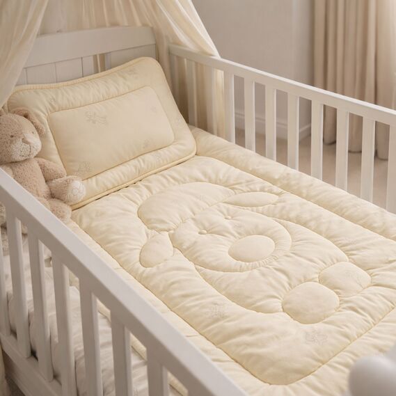 Подушка дитяча 40х60 см PAPAELLA вовняна для малюків у ліжечко, фото 7