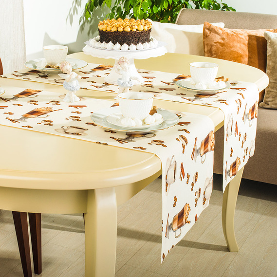 Tablecloth Cappuccino TM IDEIA 40x140 cm, фото 1 Tablecloth Cappuccino TM IDEIA 40x140 cm, фото 1