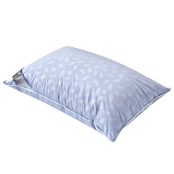 Подушка пухова 50х70 см IDEIA пух перо натуральний наповнювач тканина бавовна, фото 3