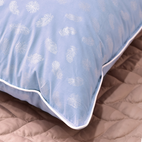 Подушка пухова 50х70 см IDEIA пух перо натуральний наповнювач тканина бавовна, фото 7