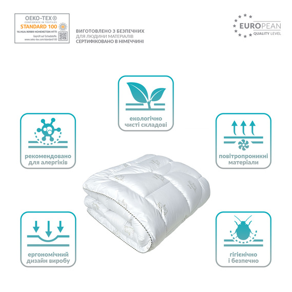 Ковдра Super Soft Classic літня 175х210 см IDEIA аналог лебединого пуху, штучний пух, антиалергійна, для літа, легка, фото 3