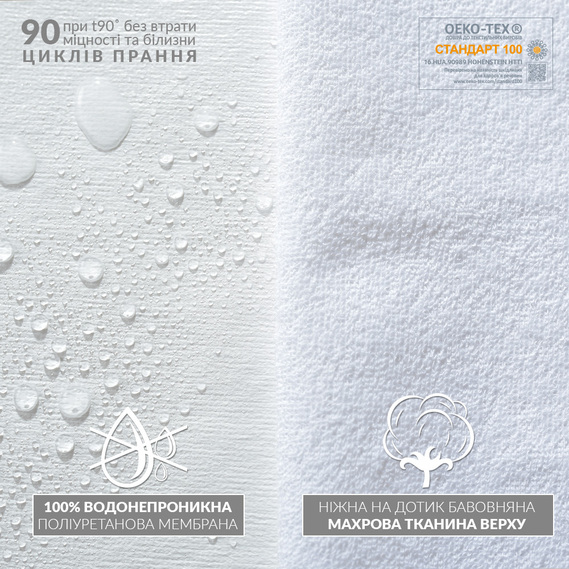 Mattress cover Aqua Stop with elastic bands at the corners TM IDEIA 90х200 см, фото 4