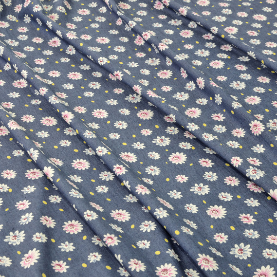 Джинс-лайт Квіти айстра рожева, фото 2