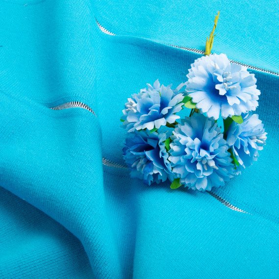 Воріт готовий трикотажний дов’яз IDEIA 9,5х39 см, щільність 260 г/м2 бірюза, фото 4 Воріт готовий трикотажний дов’яз IDEIA 9,5х39 см, щільність 260 г/м2 бірюза, фото 4