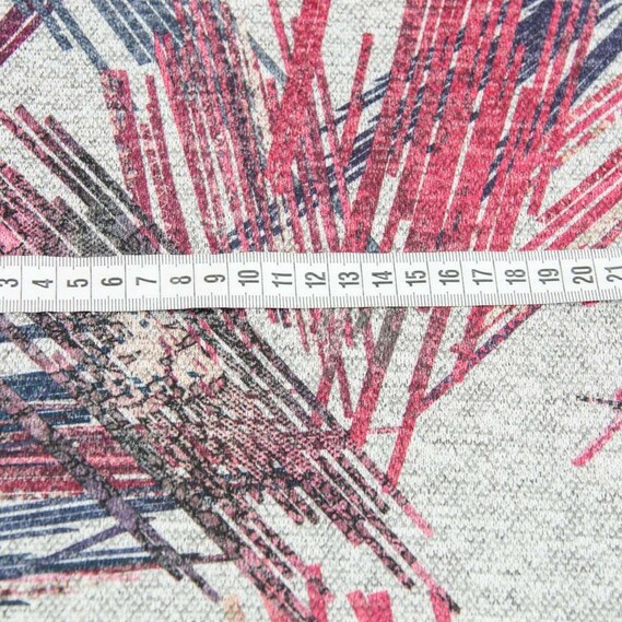 Трикотаж абстракція V-25/1 Штрих бордо/сірий, фото 3