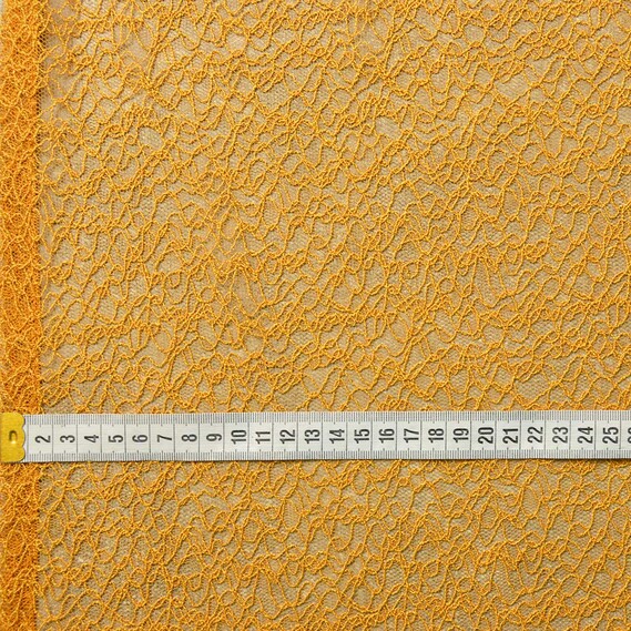 Тюль жаккард Кружевница V-2544 гірчиця, фото 3 Тюль жаккард Кружевница V-2544 гірчиця, фото 3