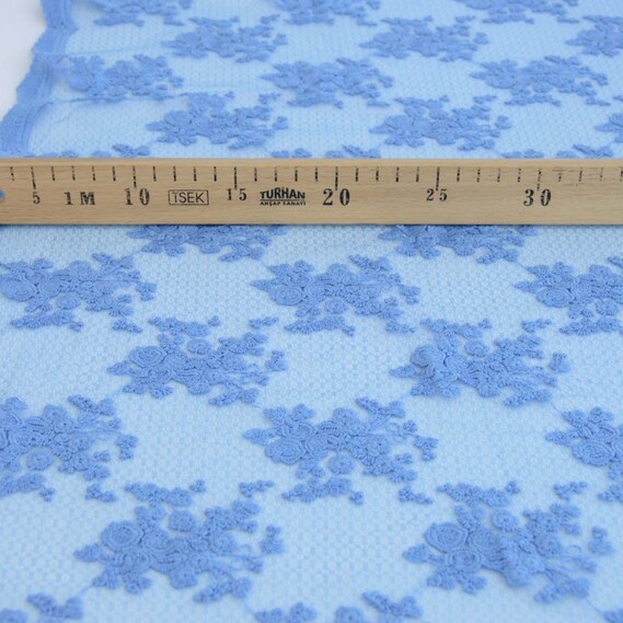 Гипюр сетка Стелла ультрамарин, фото 4 Гипюр сетка Стелла ультрамарин, фото 4