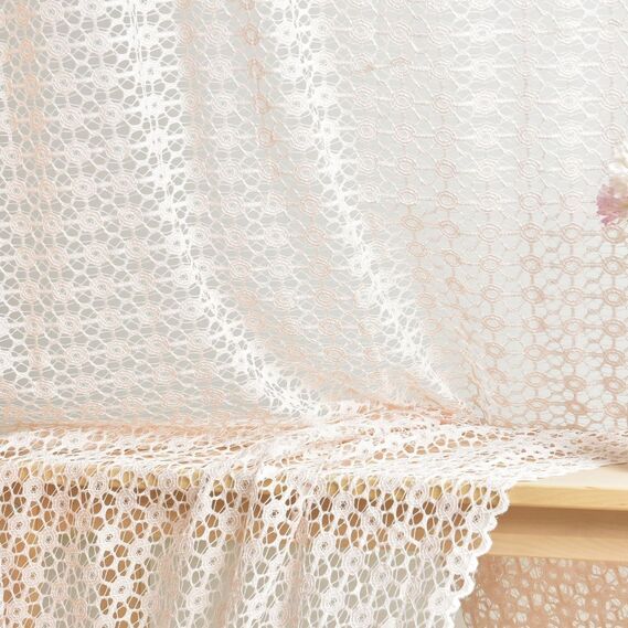 Тюль жаккард Sky V-05 рожевий, фото 4 Тюль жаккард Sky V-05 рожевий, фото 4