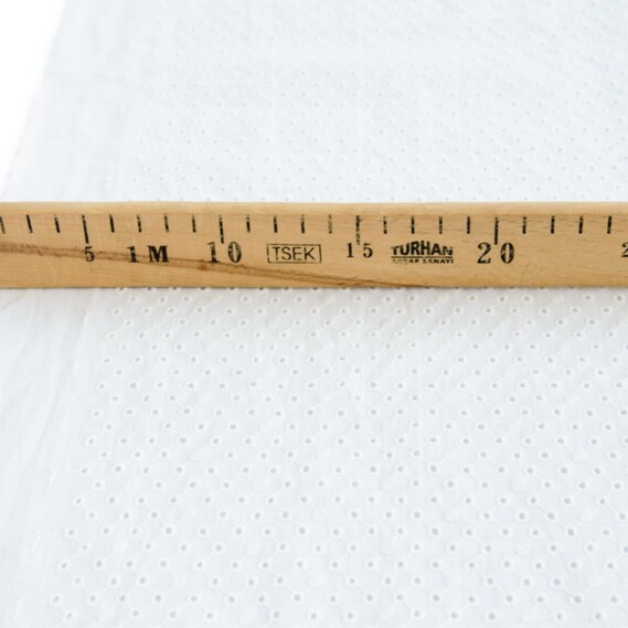 Ткань плательная хлопок батист прошва Марион R/№69 біла, фото 3