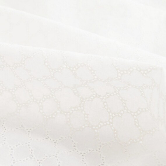 Тканина плательна бавовна батист прошва Маріон R/№70 біла, фото 1