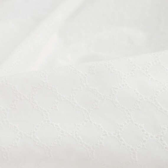 Тканина плательна бавовна батист прошва Маріон R/№70 біла, фото 2