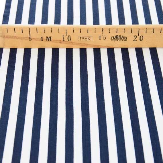 Трикотаж-вискохза Полоса №1 т.синя/біла, фото 2