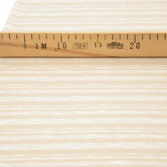 Трикотаж Полосы №1 беж, фото 2