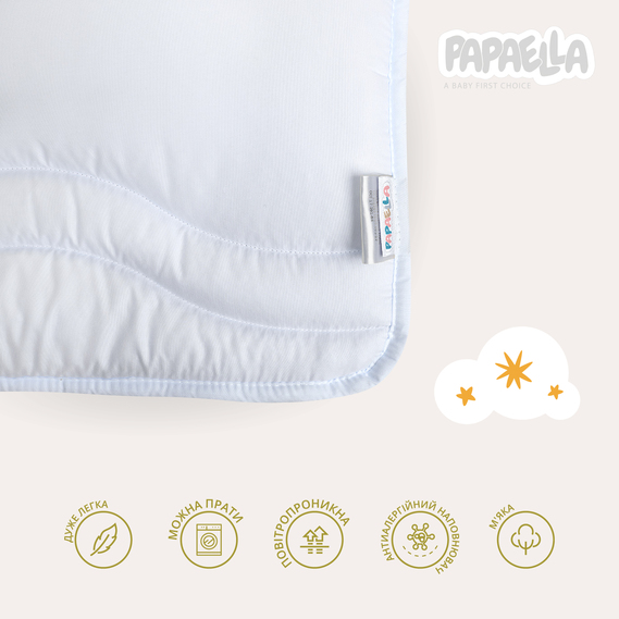 Подушка дитяча Comfort ТM PAPAELLA 40х60 см білий, фото 2 Подушка дитяча Comfort ТM PAPAELLA 40х60 см білий, фото 2