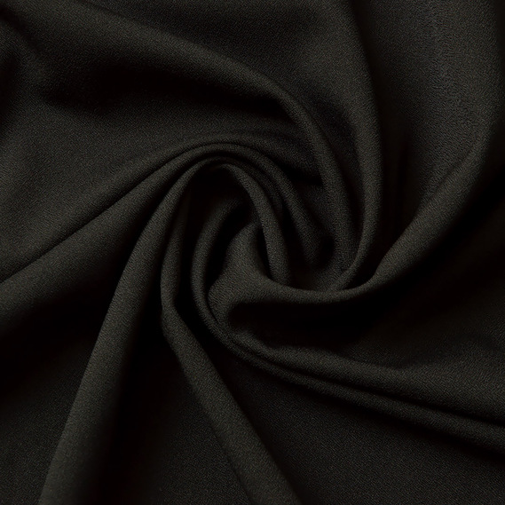 The fabric is chiffon with a moss crepe texture V-1 чорний, фото 1
