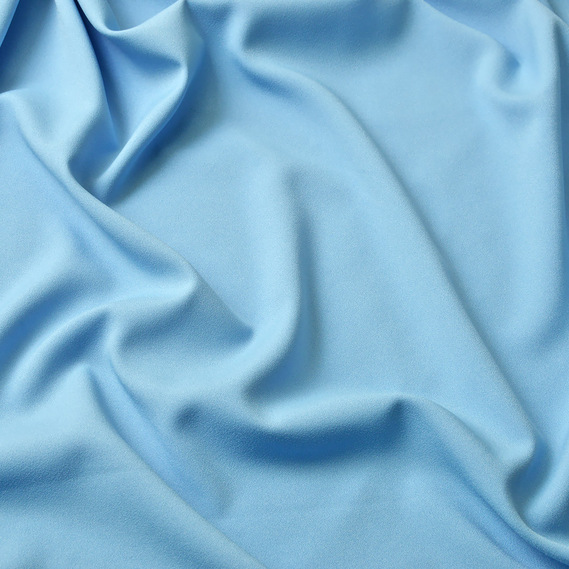 The fabric is chiffon with a moss crepe texture V-13 т/блакитний, фото 2