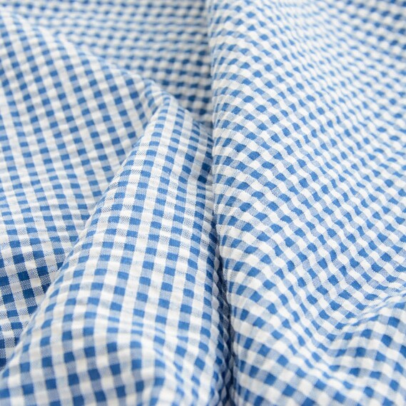 Cotton shirt fabric V-1 синя, фото 1