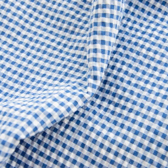 Cotton shirt fabric V-1 синя, фото 2