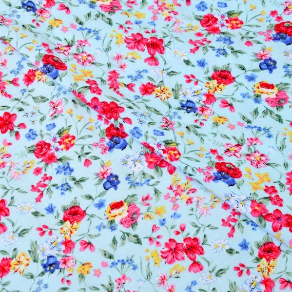 Штапель принт V-773/1 простір блакитний, фото 2