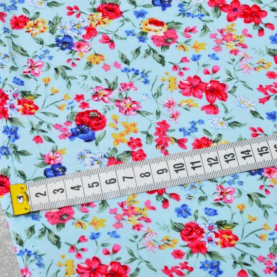 Штапель принт V-773/1 простір блакитний, фото 3