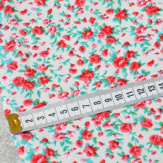 Штапель принт V-775/1 Розалінда молоко, Квітковий, фото 3