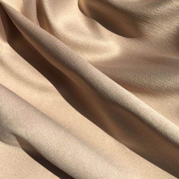 Тканина костюмно-плательна Атлас Lux V-20 св/золото, фото 2