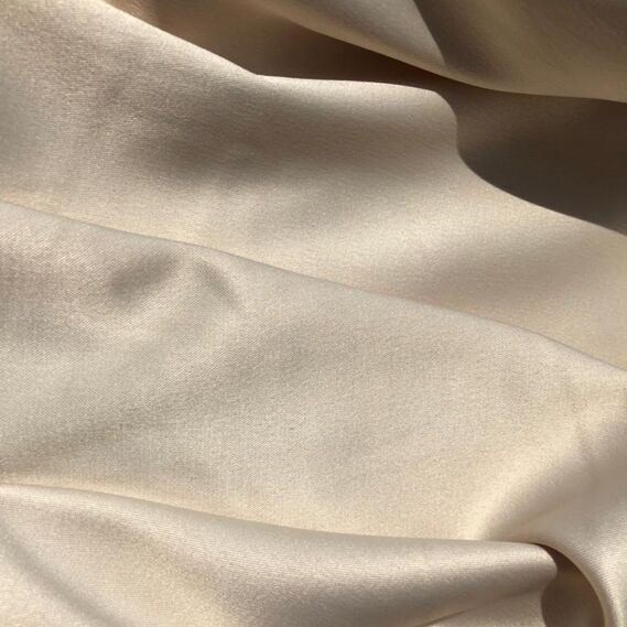 Тканина костюмно-плательна Атлас Lux V-4 св/беж, фото 2