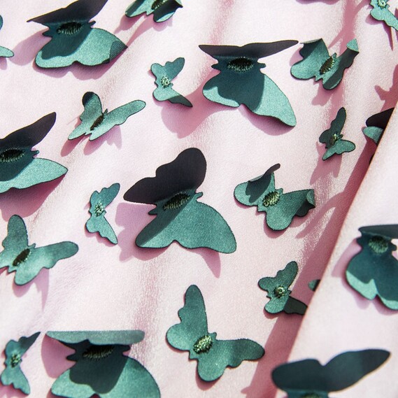 Шифон Баттерфляй рожевий/т/сірий, фото 2