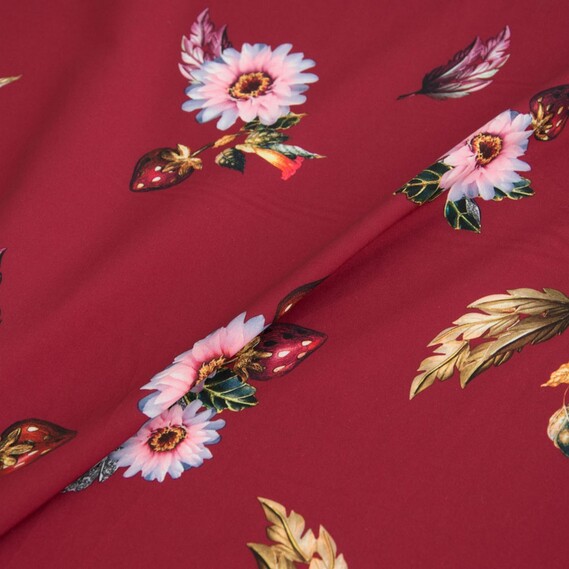 Плательная Super Soft Хризантема бордо, фото 1