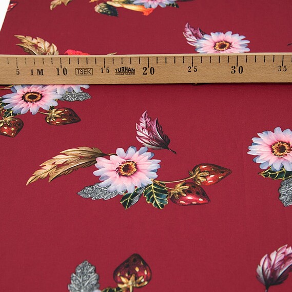 Плательная Super Soft Хризантема бордо, фото 2