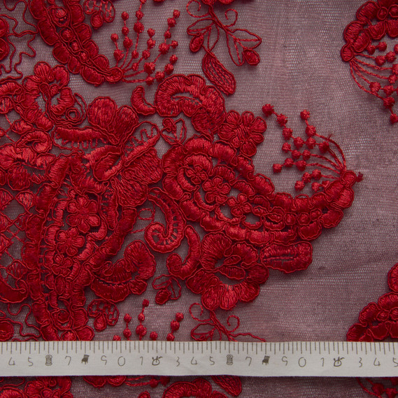 Сітка з вишивкою  червона, фото 4 Сітка з вишивкою  червона, фото 4