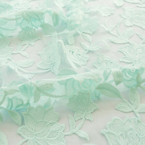 Сетка-вышивка Фрезия ніжна м’ята
, фото 2 Сетка-вышивка Фрезия ніжна м’ята
, фото 2