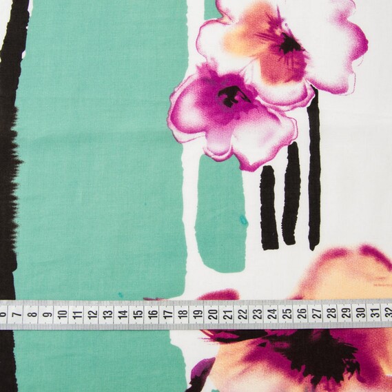 Штапель набивний квіти 3 м`ята, Квітковий, фото 5