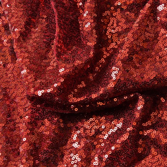Ткань сетка с пайетками бордо, фото 1 Ткань сетка с пайетками бордо, фото 1