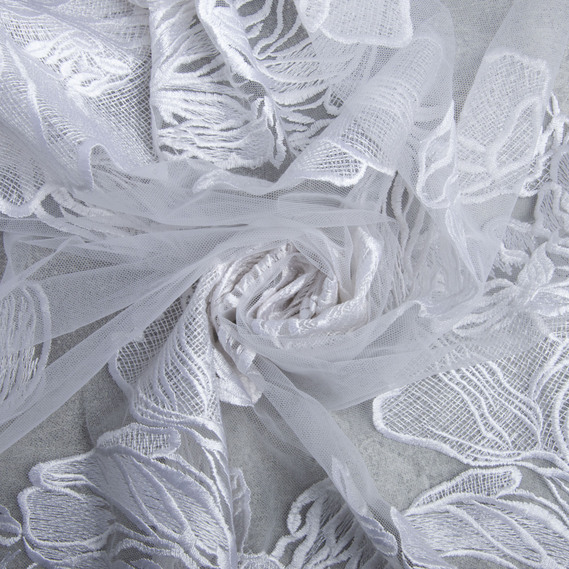Сетка с вышивкой біла, фото 1 Сетка с вышивкой біла, фото 1
