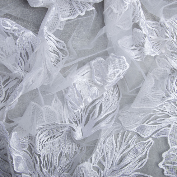 Сетка с вышивкой біла, фото 2 Сетка с вышивкой біла, фото 2