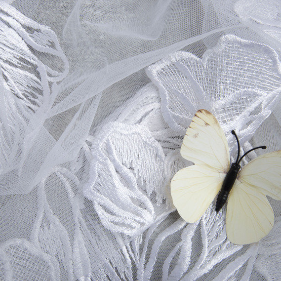 Сетка с вышивкой біла, фото 3 Сетка с вышивкой біла, фото 3