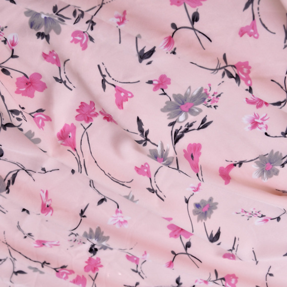 Платтяна принт супер софт Надія рожева, Квітковий, фото 1