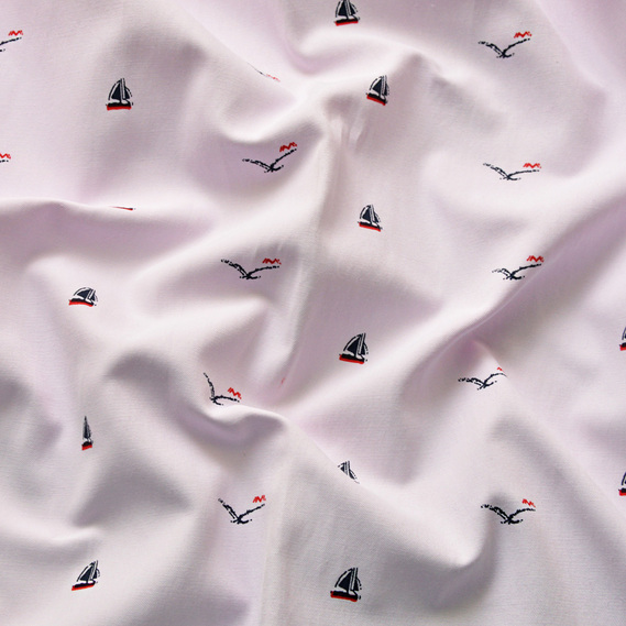 Тканина сорочечна твіл Вітрильник рожева, фото 2