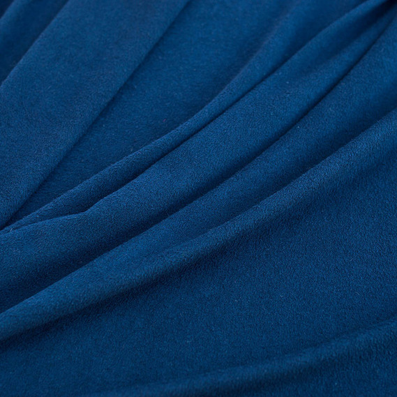 Трикотаж Замша тонкий т/синій, фото 1