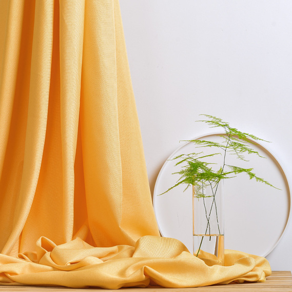 Ткань портьерная рогожка с люрексом V-М50 подсолнух, фото 4