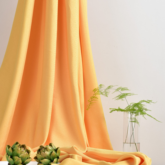 Ткань портьерная рогожка с люрексом V-М50 подсолнух, фото 5