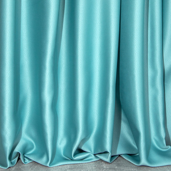 Ткань портьерная однотонная Блекаут V-35 світла бірюза, фото 1