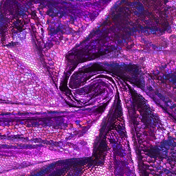 Тканина трикотаж Лазер голограма велик.фіолет, фото 1