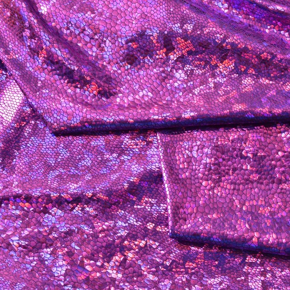 Тканина трикотаж Лазер голограма велик.фіолет, фото 2